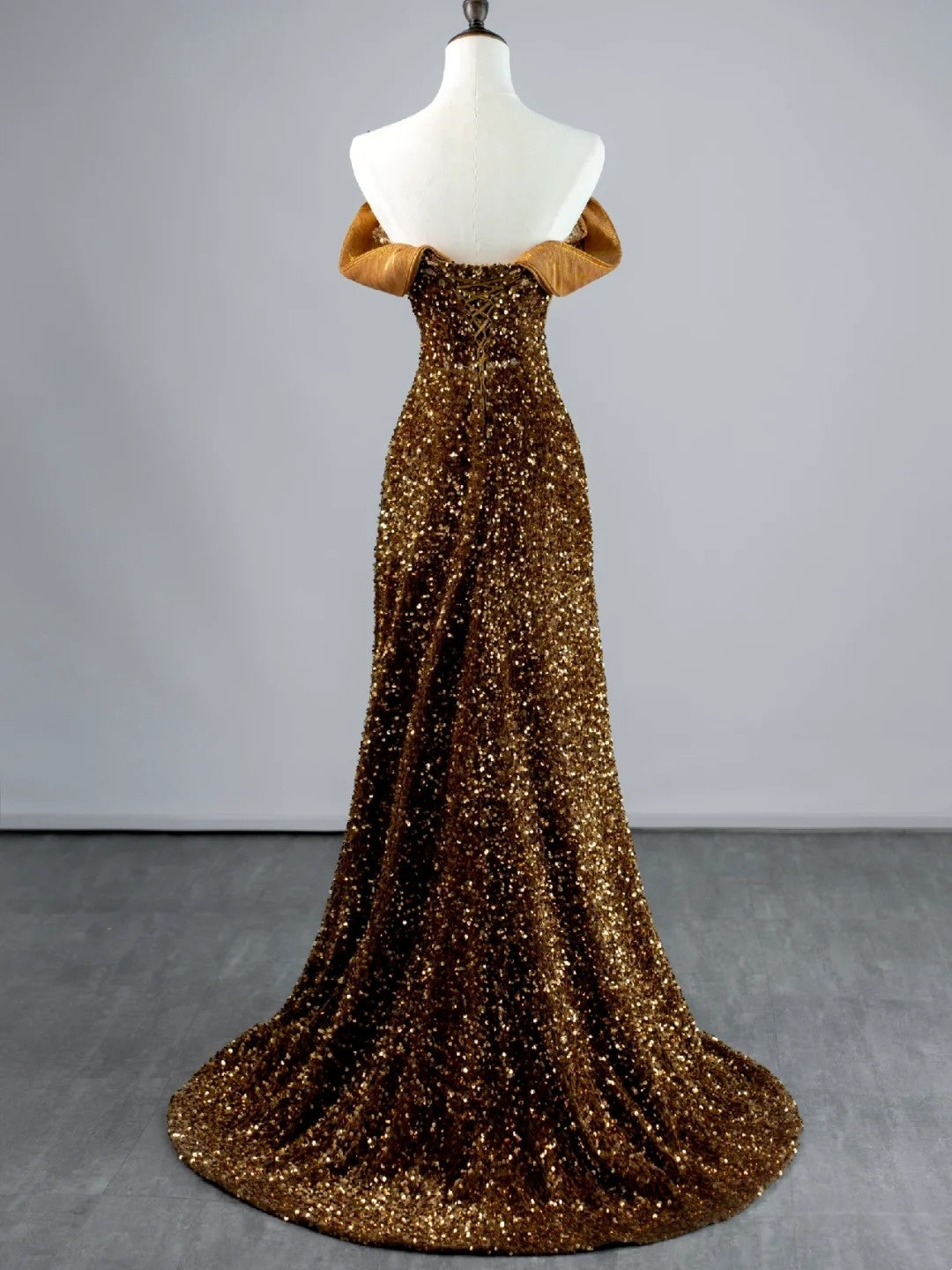 Modest A line Off The Shoulder Sequins College Formal Outfit Long Prom Graduation Dresses For Teens N1167