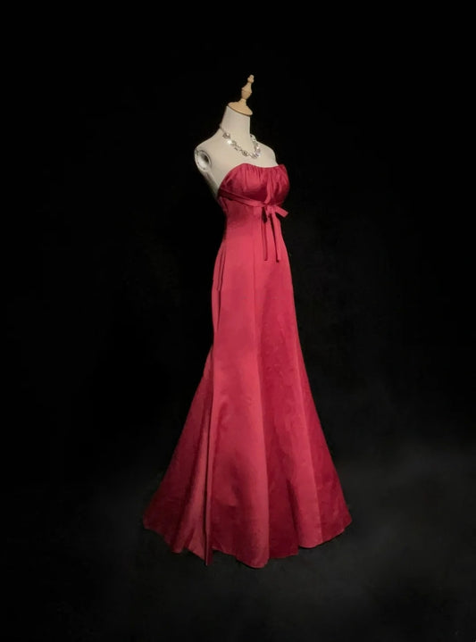 Glamorous Prom Dresses Mermaid Sweetheart Hot Pink Satin With Cape Long Formal Dress N2888