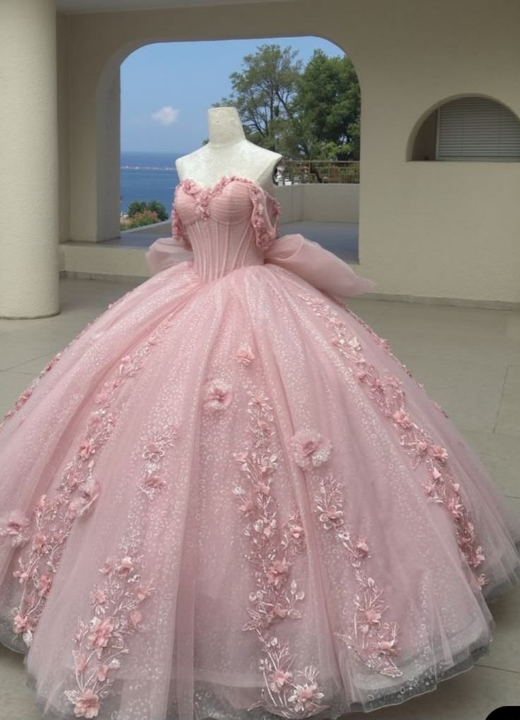 Elegant Formal Prom Dress Floor Length Off Shoulder Pink Sweet 15 Evening Gown for Special Occasions RC0168