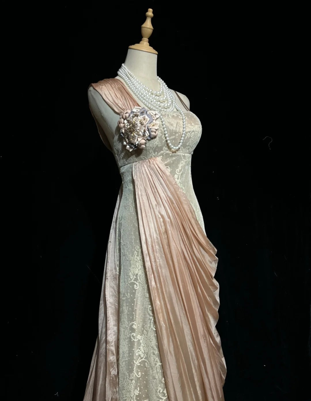 Vintage Prom Dresses Mermaid Spaghetti Straps Blush Pink Satin Long 80s Party Evening Formal Gown RC1143