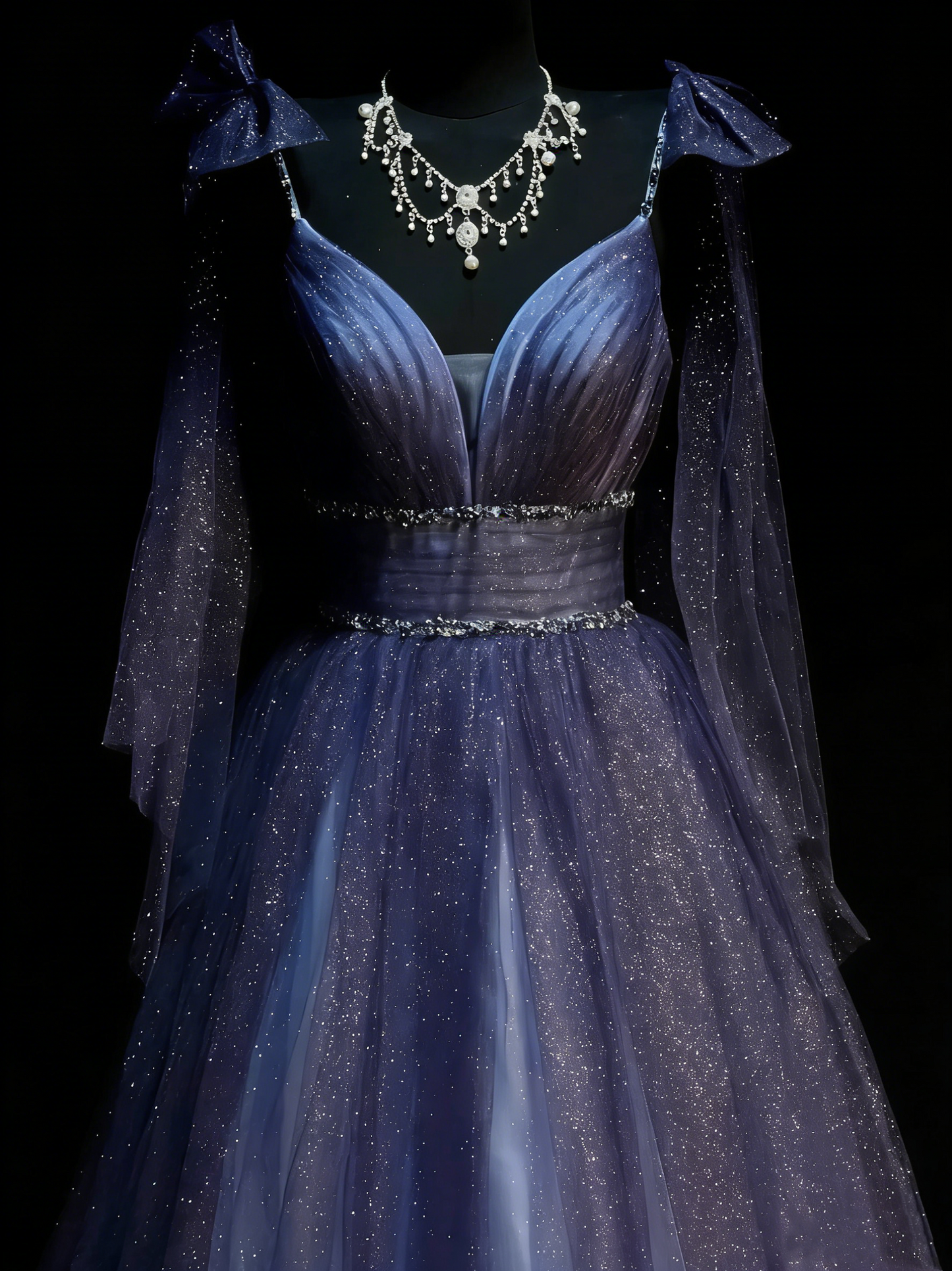 Vintage A Line Spaghetti Straps Grape Tulle With Beadings Floor Length Inspiration Long Prom Dresses N1203