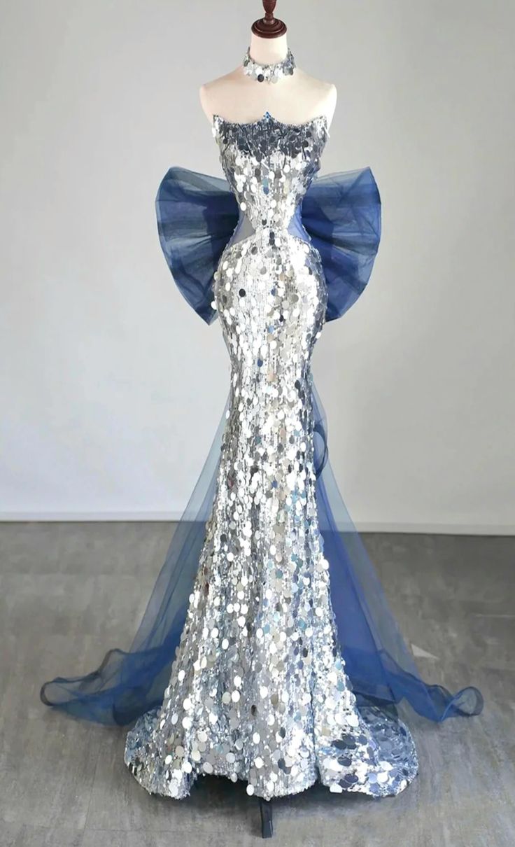 Prom Dresses ideas Pretty Mermaid Strapless Silver Gray Formal Party Gown 8th Grade Dress RC0877