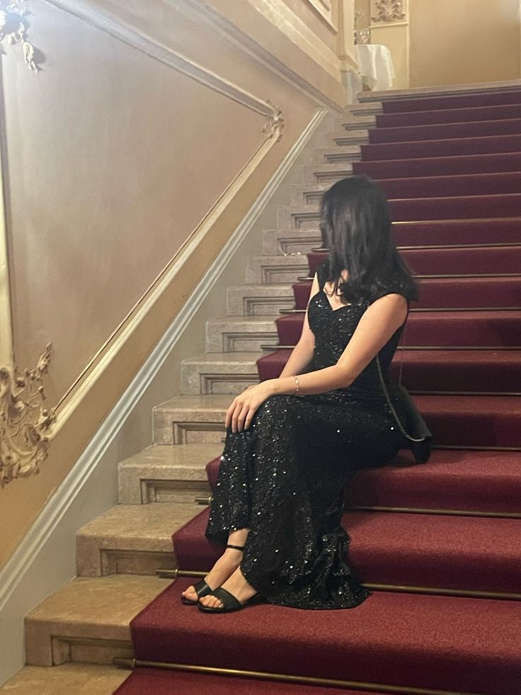 Simple Mermaid Sweetheart Black Sequin Prom Dress Inspo Aesthetic For Teens Formal Dresses Party Outfits Prom Gown AB1126
