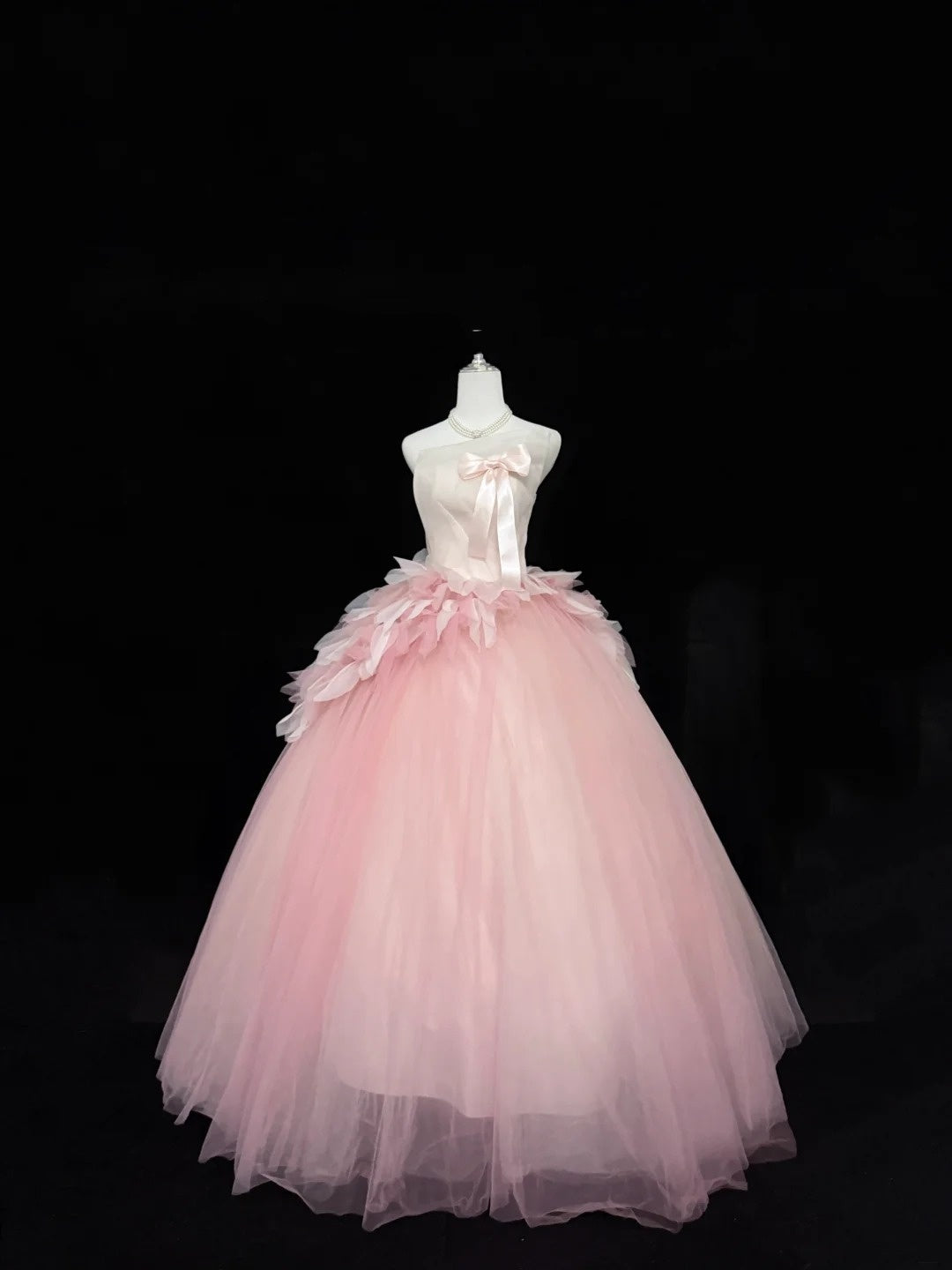Elegant Quinceanera Dress Floor Length One Shoulder Pink Sweet 15 Celebration Formal Gown RC0140
