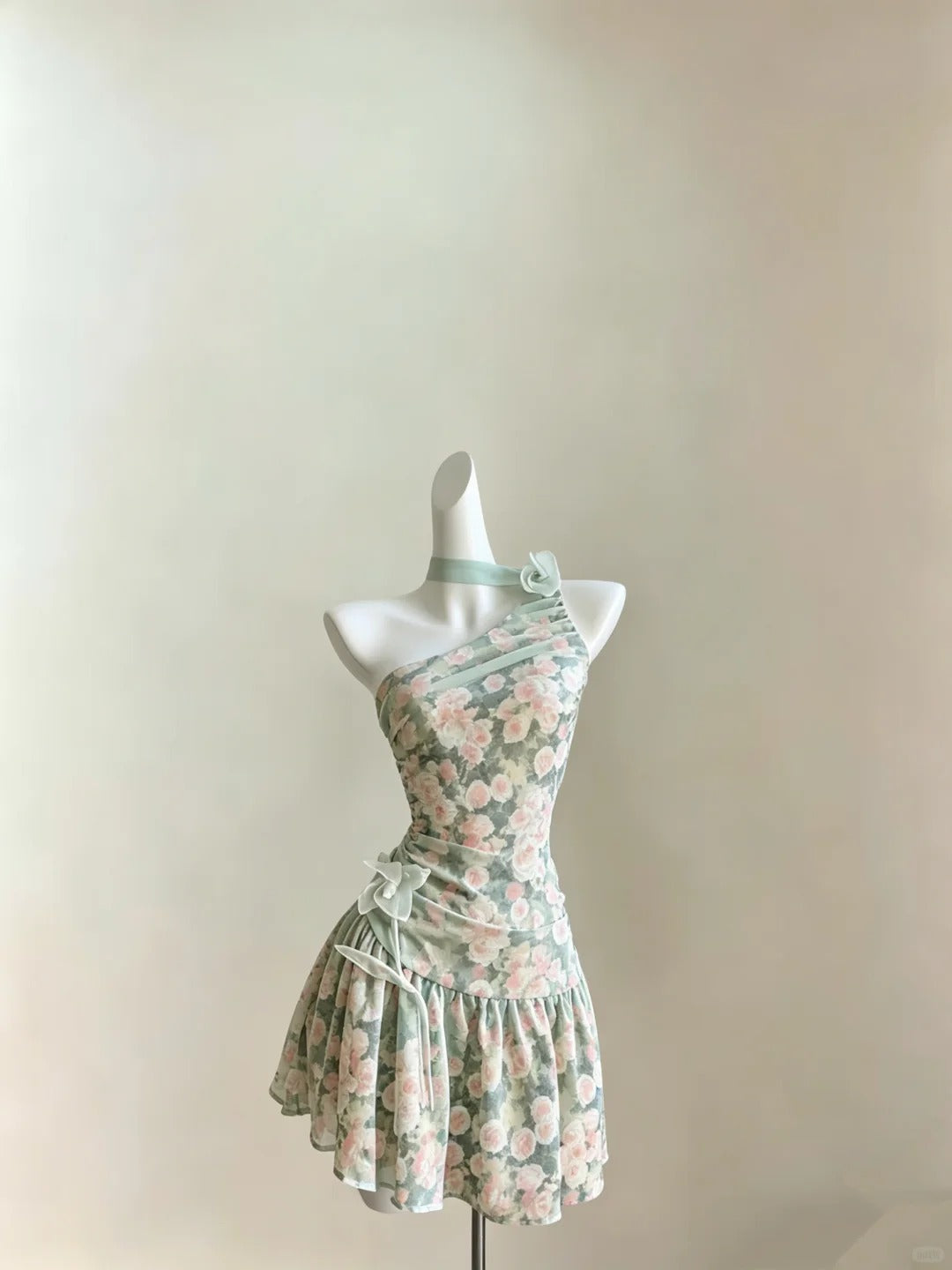 Cute Sheath One Shoulder Floral Chiffon Graduation Dresses High School For 8th Grade Senior Inspo Homecoming Dress RB3287