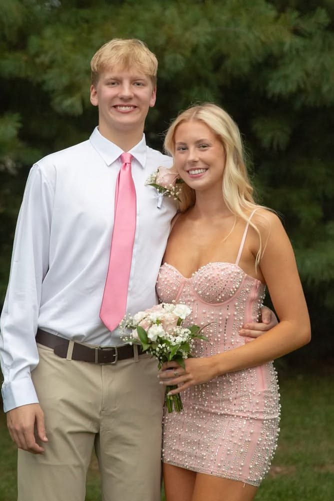 Stunning Pink Straps Sequins With Pearls Tight Homecoming Dress Cocktail Dresses N4730