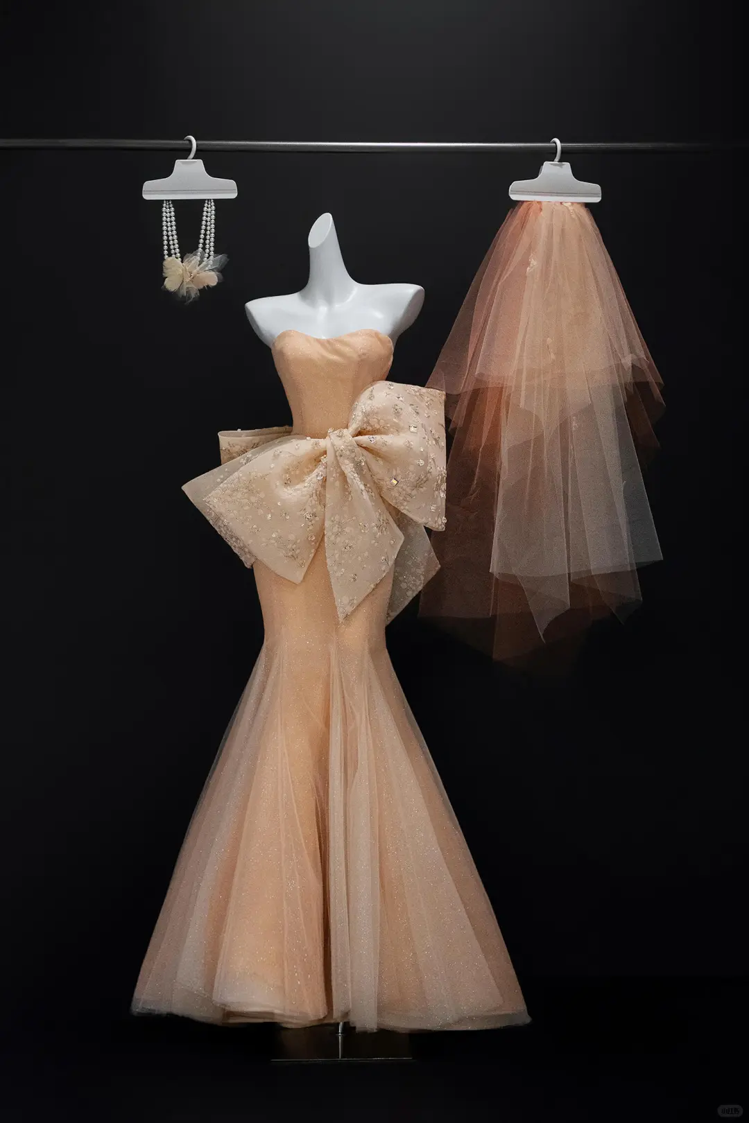 Vintage Mermaid Sweetheart Neck Champagne Tulle Sleeveless Long Prom Dresses Prom Gowns A042