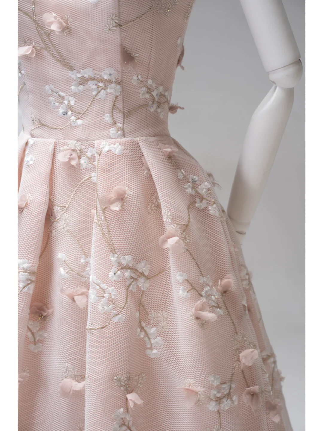Cute A line Sweetheart Floral Tulle Pink Long Prom Dresses Impress 19th Birthday Outfits Prom Gown AB852