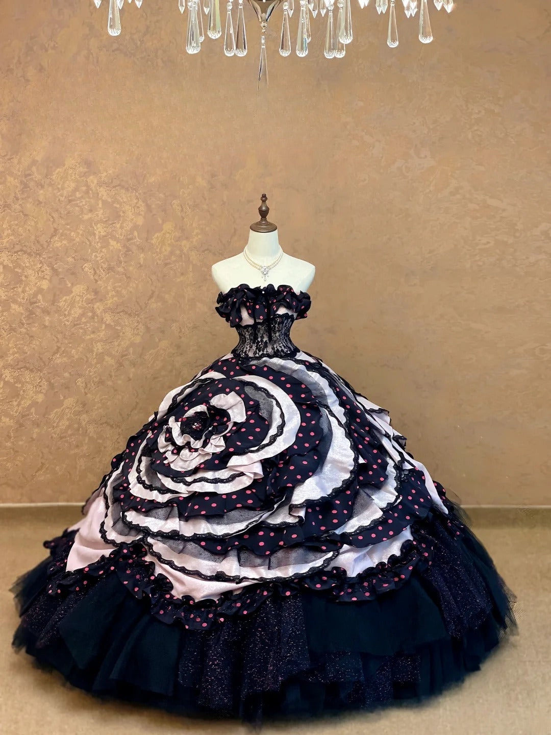 Modest Ball Gown Strapless Navy Blue Tulle Long Quinceanera Dresses For Sweet 15 15 Anos Celebration Birthday Formal Gown RB9001