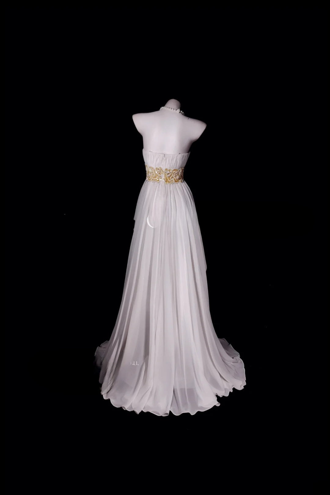 A Line Prom Dress Sweetheart White Chiffon Modest Floor Length Formal Party Gown RB9815