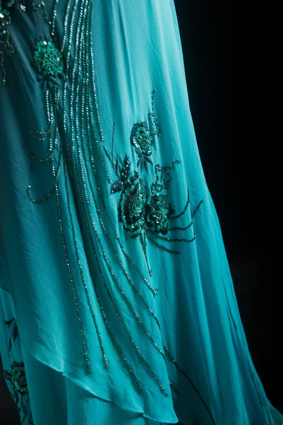 Unique Mermaid Spaghetti Strap Blue 90s With Beads For Women Party Dresses Long Formal Prom Dress 20th Birthday Gowns AS007
