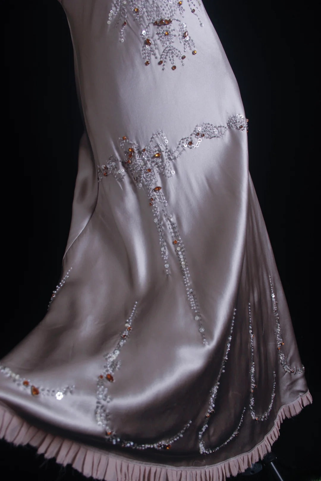 Vintage Prom Dresses 90s Formal Mermaid Spaghetti Strap Silver Gray Mid Length Party Gowns Prom Dresses AS015