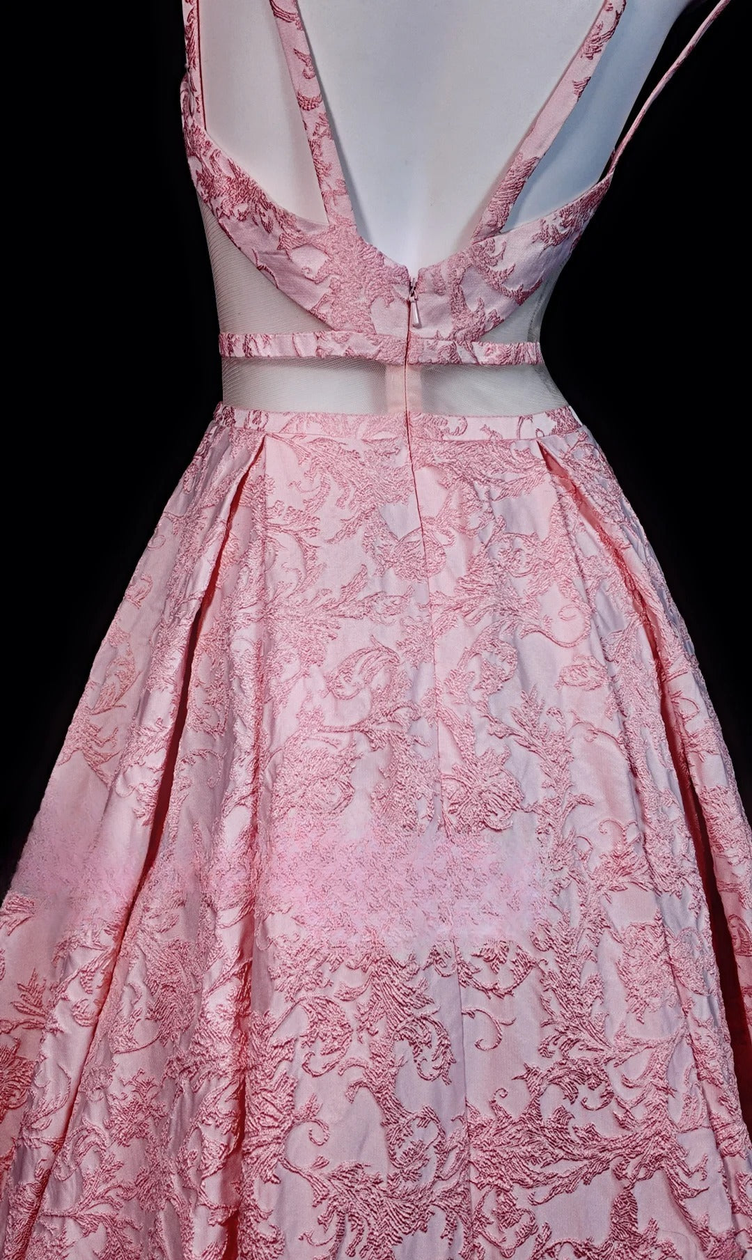 Pink Prom Dress A Line Straps Satin Lace Modest Floor Length Formal Party Gown RB9823