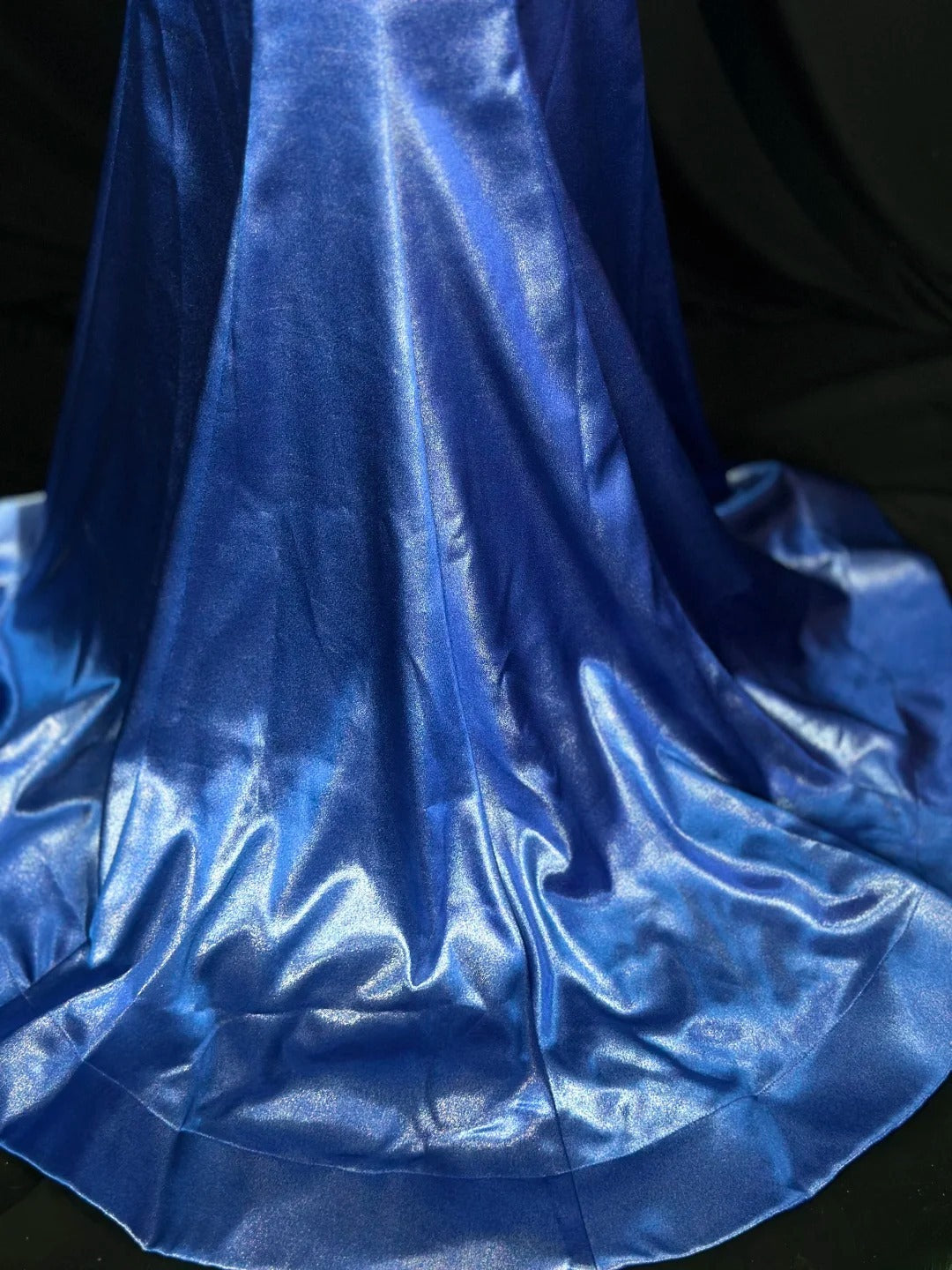 Vintage 90s Prom Dresses Mermaid V Neckline Royal Blue Satin With Long Backless Beading Evening Dress Formal Outfits RB5877