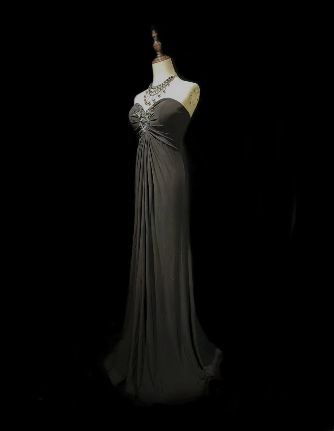 prom dress 70s Vintage Dresses Mermaid Sweetheart Black Chiffon With Beading – RubyFashionDress Christmas Scene Bow Puff but also very flattering wireless Size:BABY-3-6 Months-FAMILY