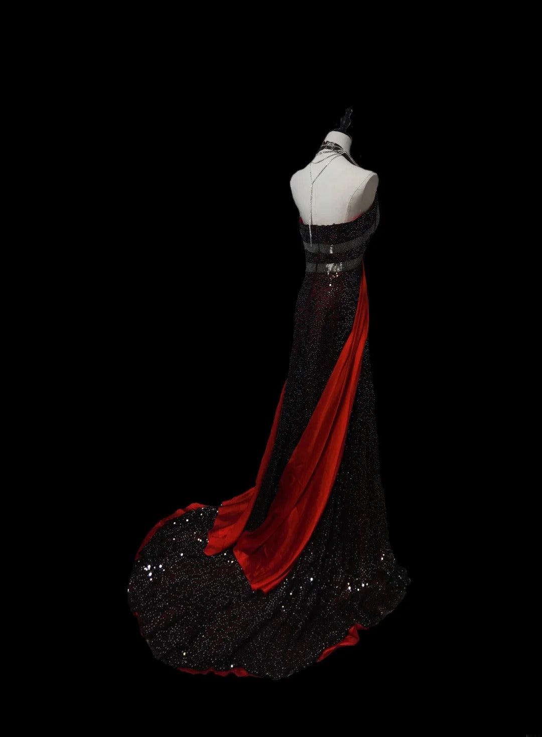 Modest A line Halter Red Black Sleeveless Long Evening Dresses Inspo Senior Night Dance Prom Dress AS081