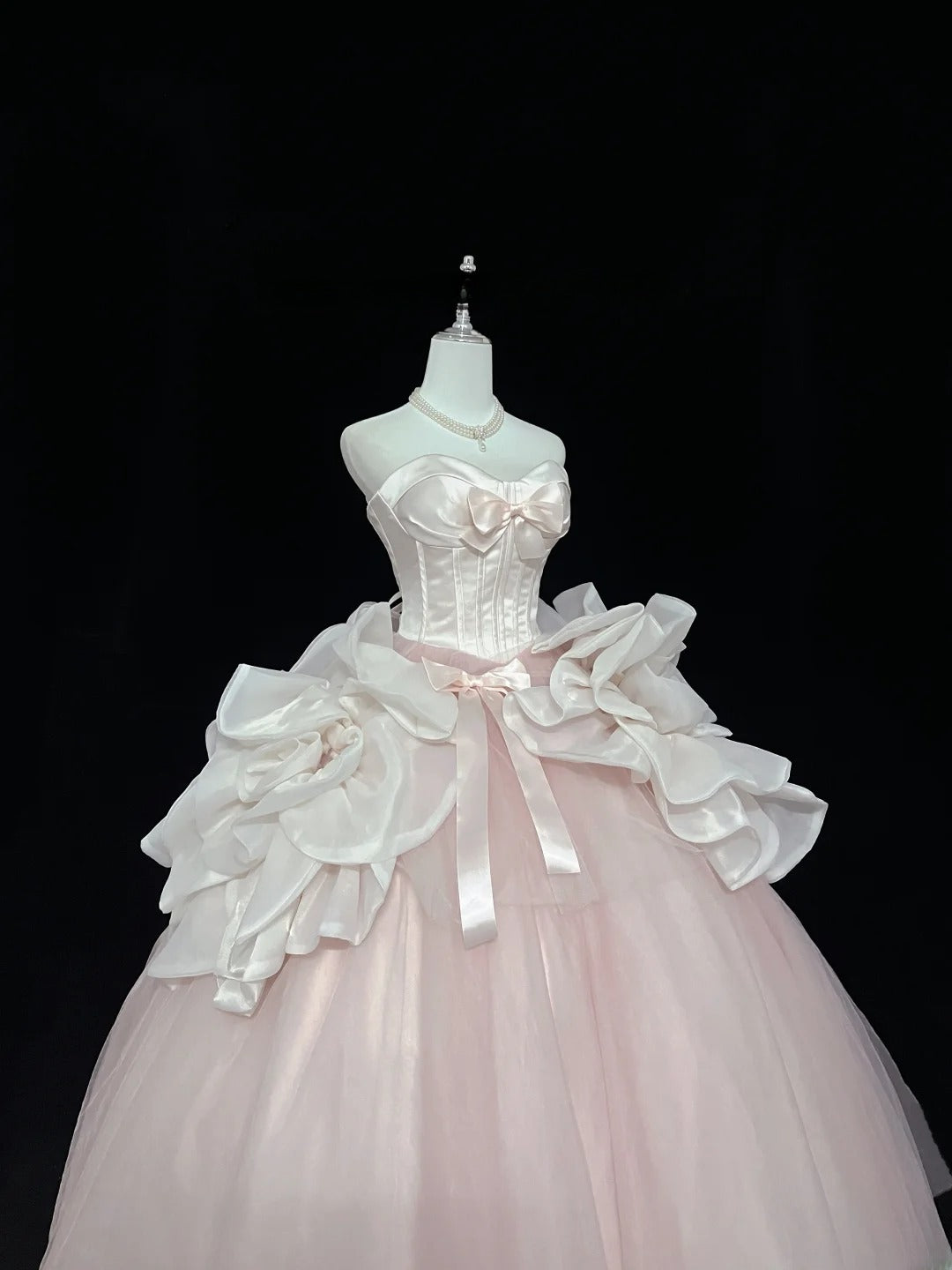 Cute Ball Gown Sweetheart Organza Tulle With Flowers Quince Dress Voluminous Sweet 16 Sweet Sixteen Outfits Vestido de 15 RB7461