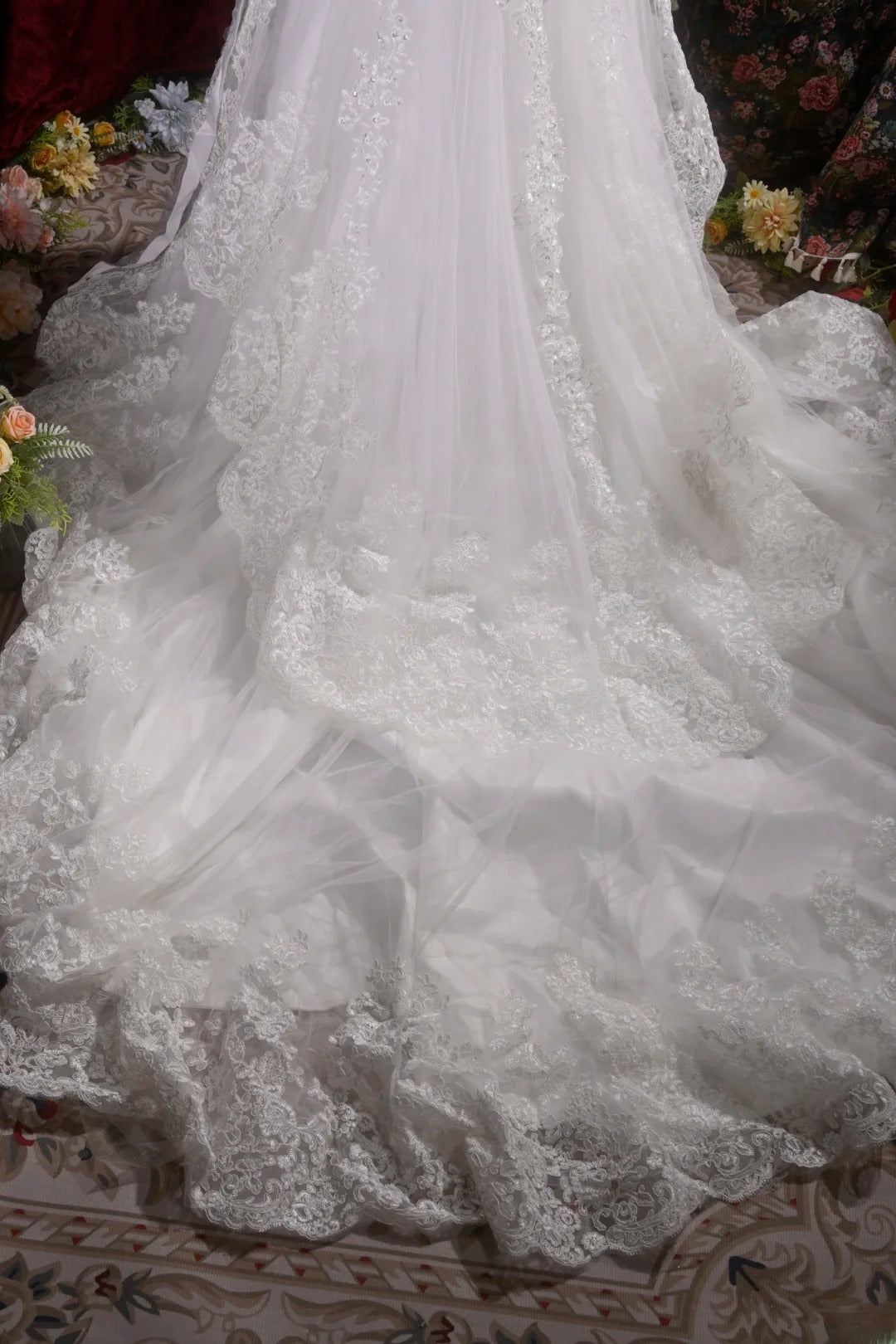 Vintage Mermaid Sweetheart 1950s White Tulle With Tiered Long Autumn Brides Gown Bridal Dress Wedding Dresses RB8116