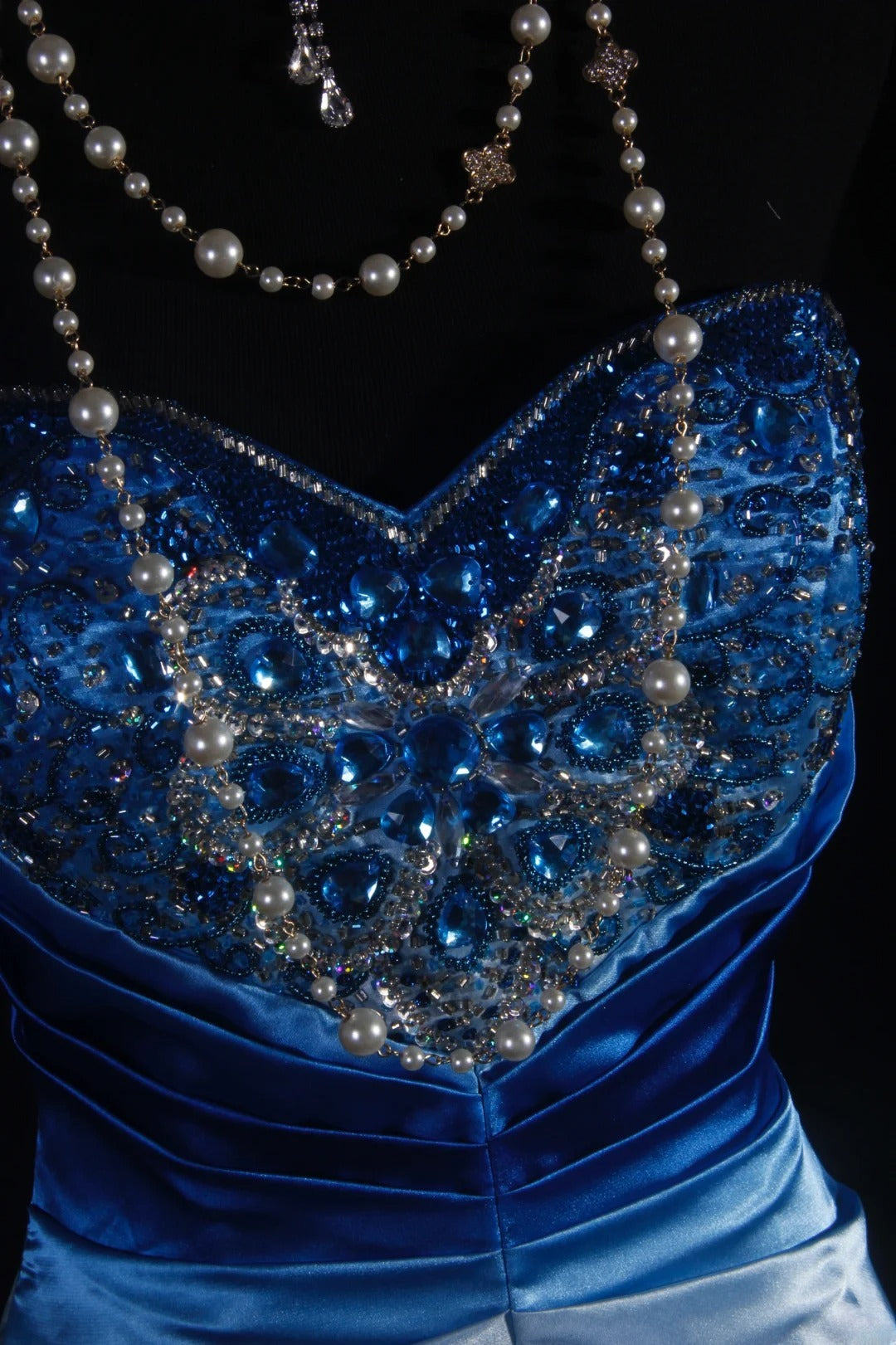 Vintage A Line Women's Cocktail Party Gowns Sweetheart Ombre Blue With Beads Tops Long Graduation Dinner Outfits Prom Dresses AS107