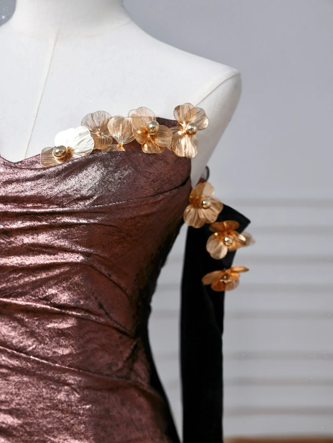 Sparkly Mermaid Strapless Sequins With Gloves Sleeves Long Formal Fancy Prom Evening Dress Dinner Outfits Party Gowns AQ107