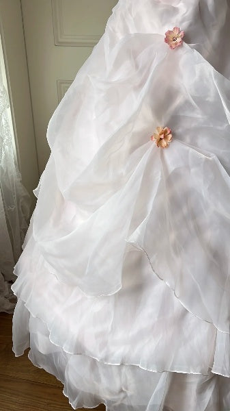 Modest Sweet 16 Dress Long Strapless Light Pink With Appliqued Ball Gown Sweet Sixteen Party Birthday Dresses RC0518