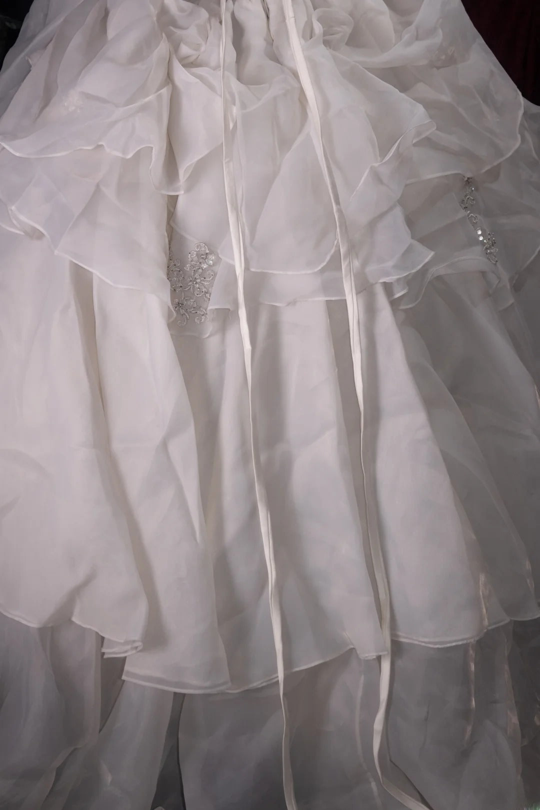 Dreamy Princess Ball Gown Formal Events Halter White Chiffon With Tiered Quince Dress Quinceanera Dresses Birthday Outfits RB8365