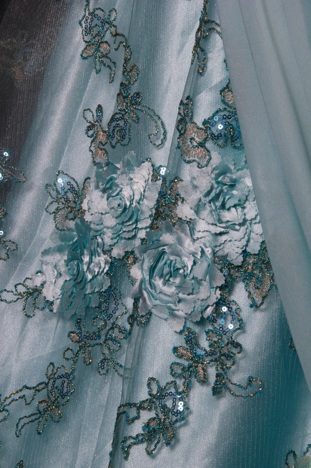 Modest Mermaid One Shoulder Blue Chiffon Prom Dress With Beaded Long Party Gowns Evening Dresses AS190