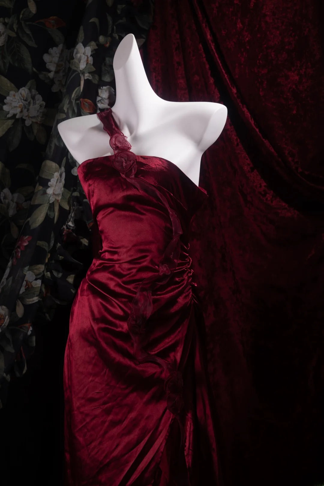 Vintage Sheath One Shoulder Burgundy With Pleated School Dances Prom Dresses 8th Grade Formal Outfits RB8470