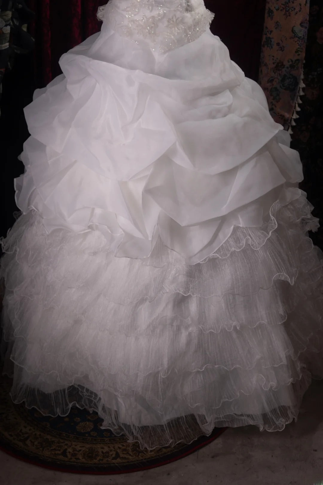 Cute Ball Gown Formal Events Sweetheart White Tulle With Tiered Layers Quince Dress Quinceanera Dresses Birthday Outfits RB8482