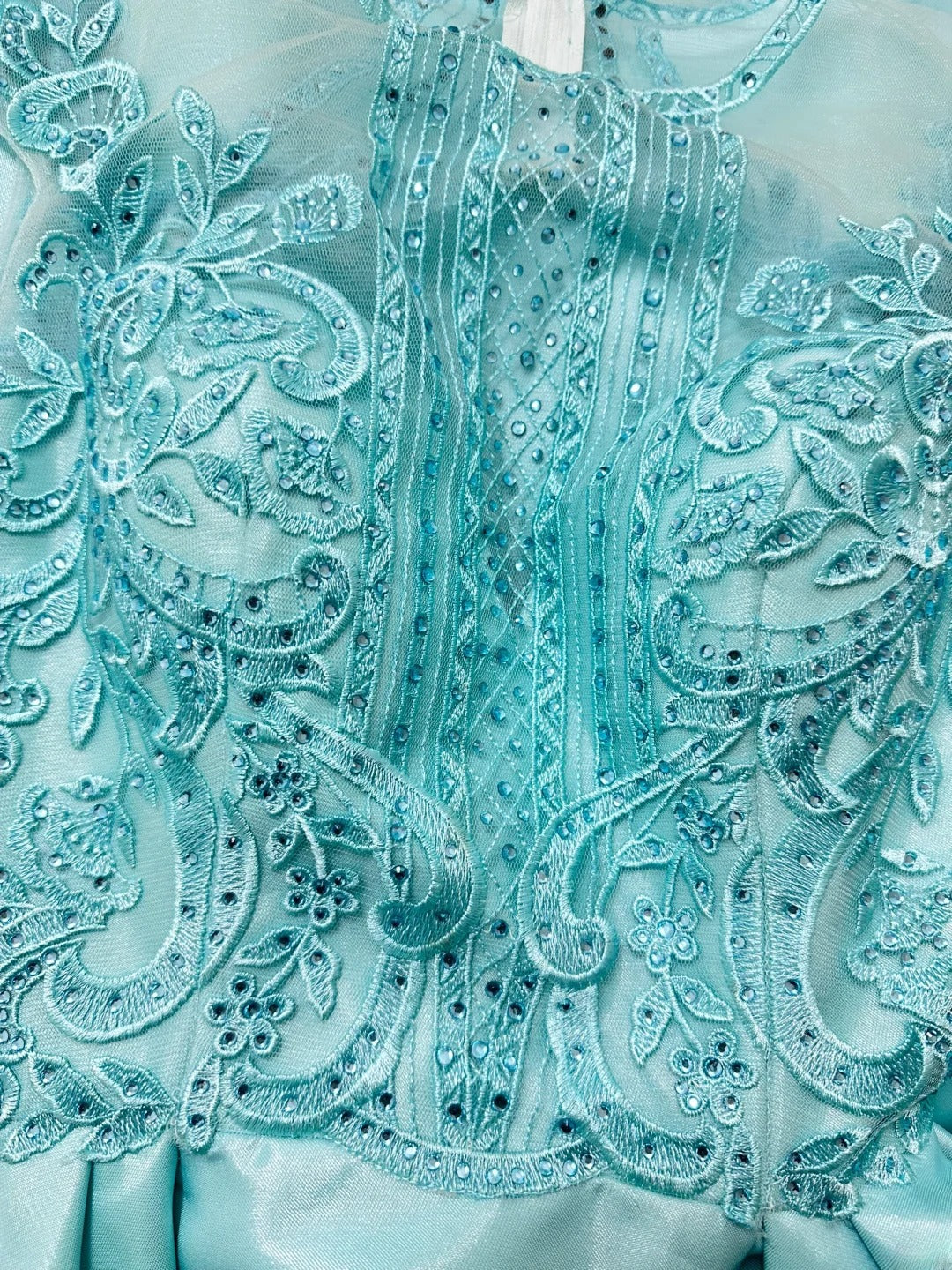 Vintage 90s Prom Dresses Ball Gown Scoop Tiffany Blue Satin With Open Backs Long Party Gown Formal Outfits RB6024
