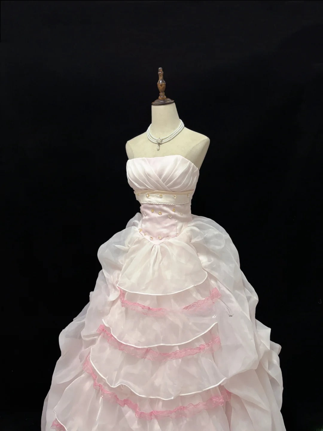 Fairytale Dream Ball Gowns Strapless Light Pink Poofy Long Quince Dress Voluminous Ideas Quinceanera Dresses Vestidos De 15anos RB7627