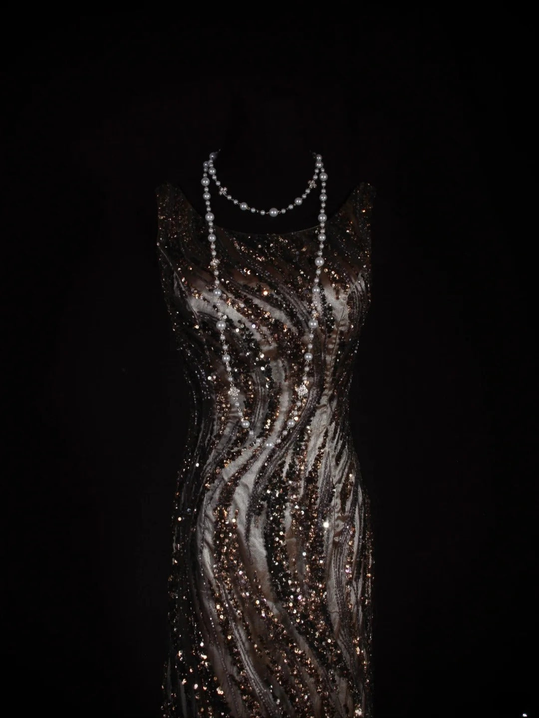 Vintage Mermaid 80s Boat Sequin With Beads Long Prom Dresses Impress 20th Birthday Outfit Formal Gowns AS296
