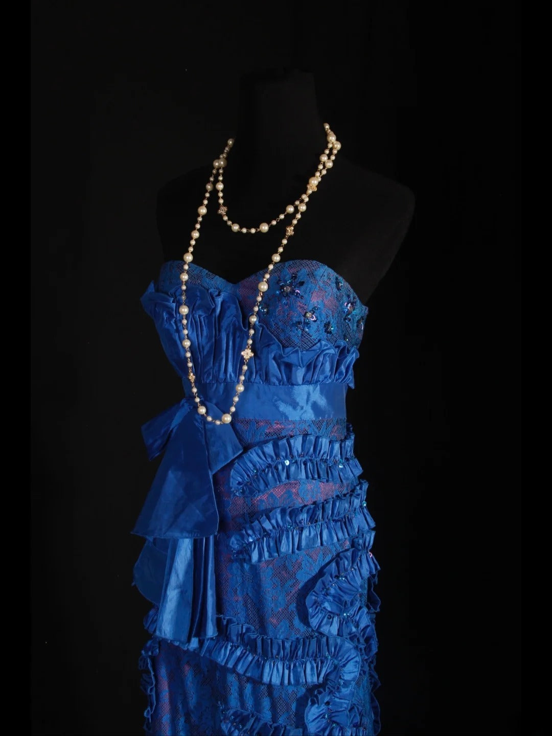 Vintage A Line Sweetheart Royal Blue Satin 1960s With Lace Beads Bodice Long Prom Dresses Impress 18th Birthday Outfit Formal Gown AS297