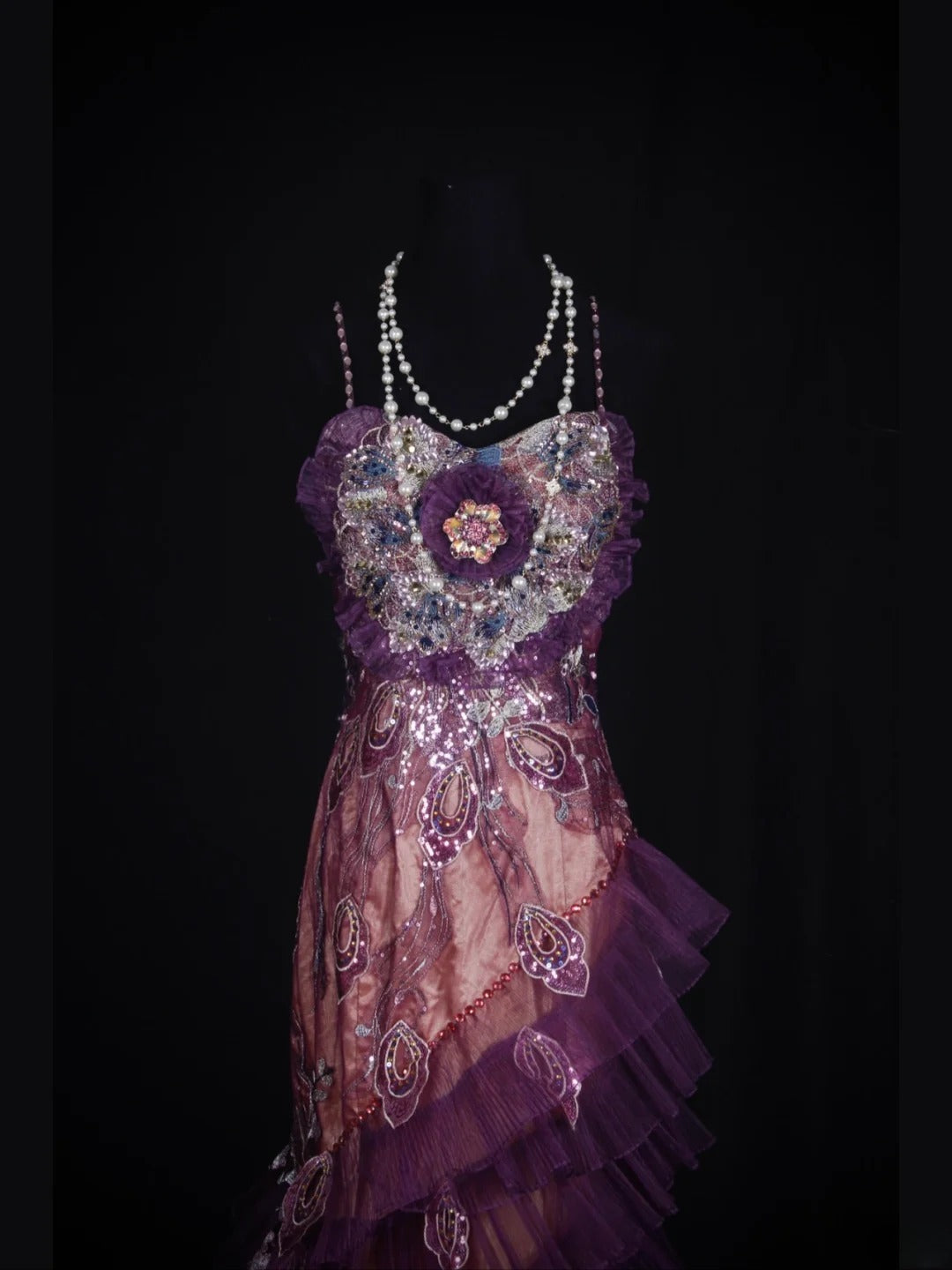 Vintage 2000s Mermaid Spaghetti Straps Grape Beads Plus Size With Lace Long Prom Dresses Impress 21th Birthday Outfits Party Gown AS352