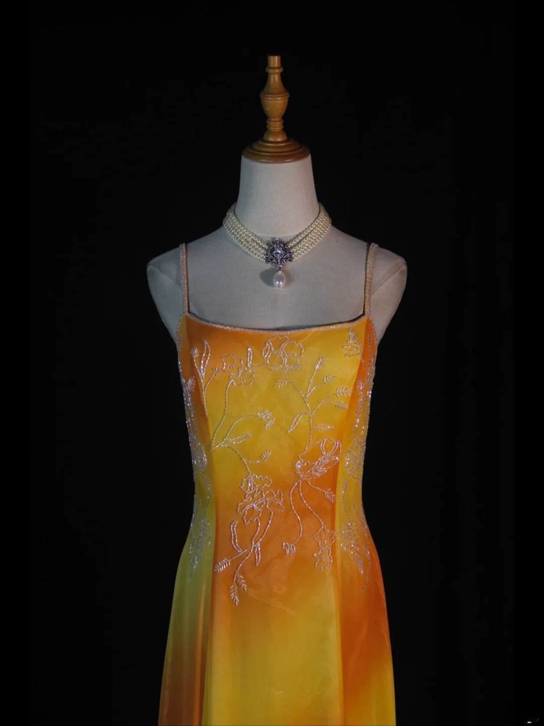 Retro 60s A line Spaghetti Straps Multi Colors Chiffon With Beads Long Prom Dresses Inspo 22th Birthday Outfit Formal Gown AS376