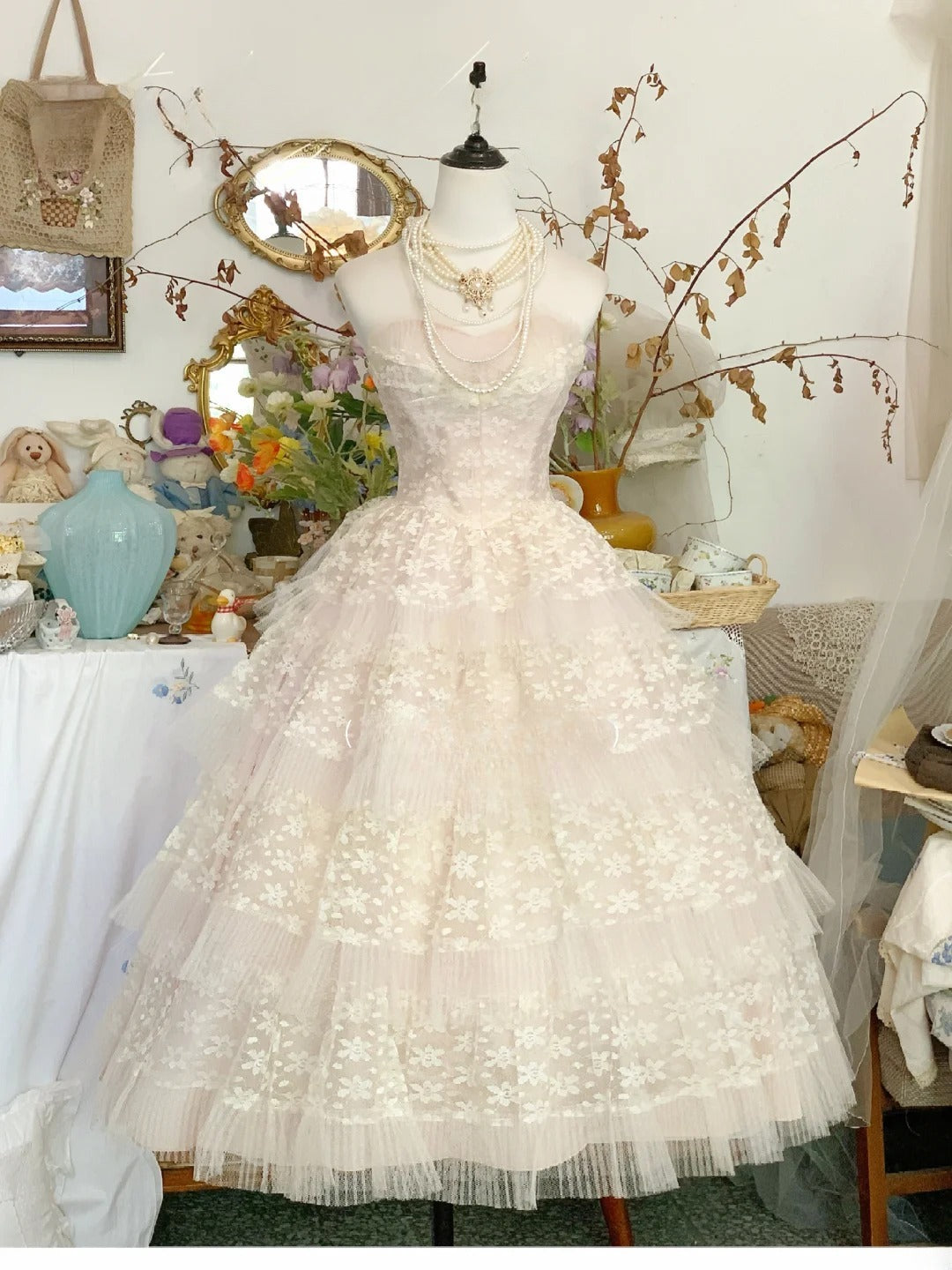Cute Hoco Dress Sweetheart Tulle Tea Length Ball Gown Homecoming Party Dress RB9408