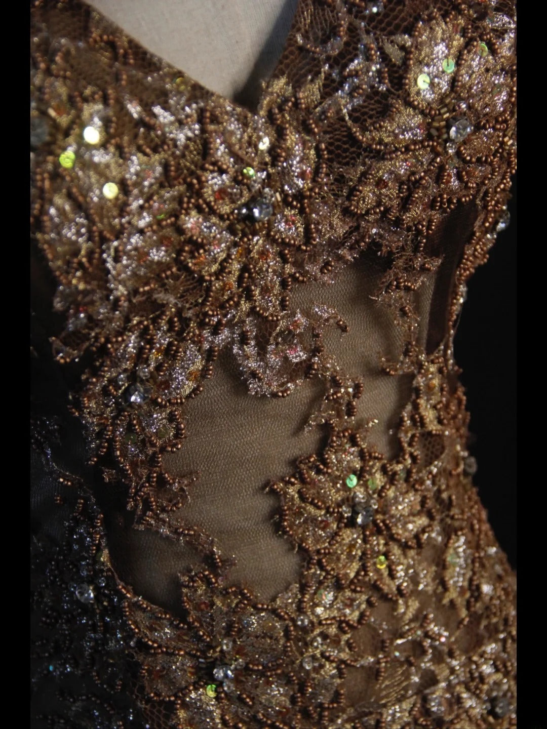 Vintage Mermaid 80s Halter Chocolate Taffeta With Slit Beads Long Prom Dresses Inspo Birthday Outfit Formal Gowns AS404