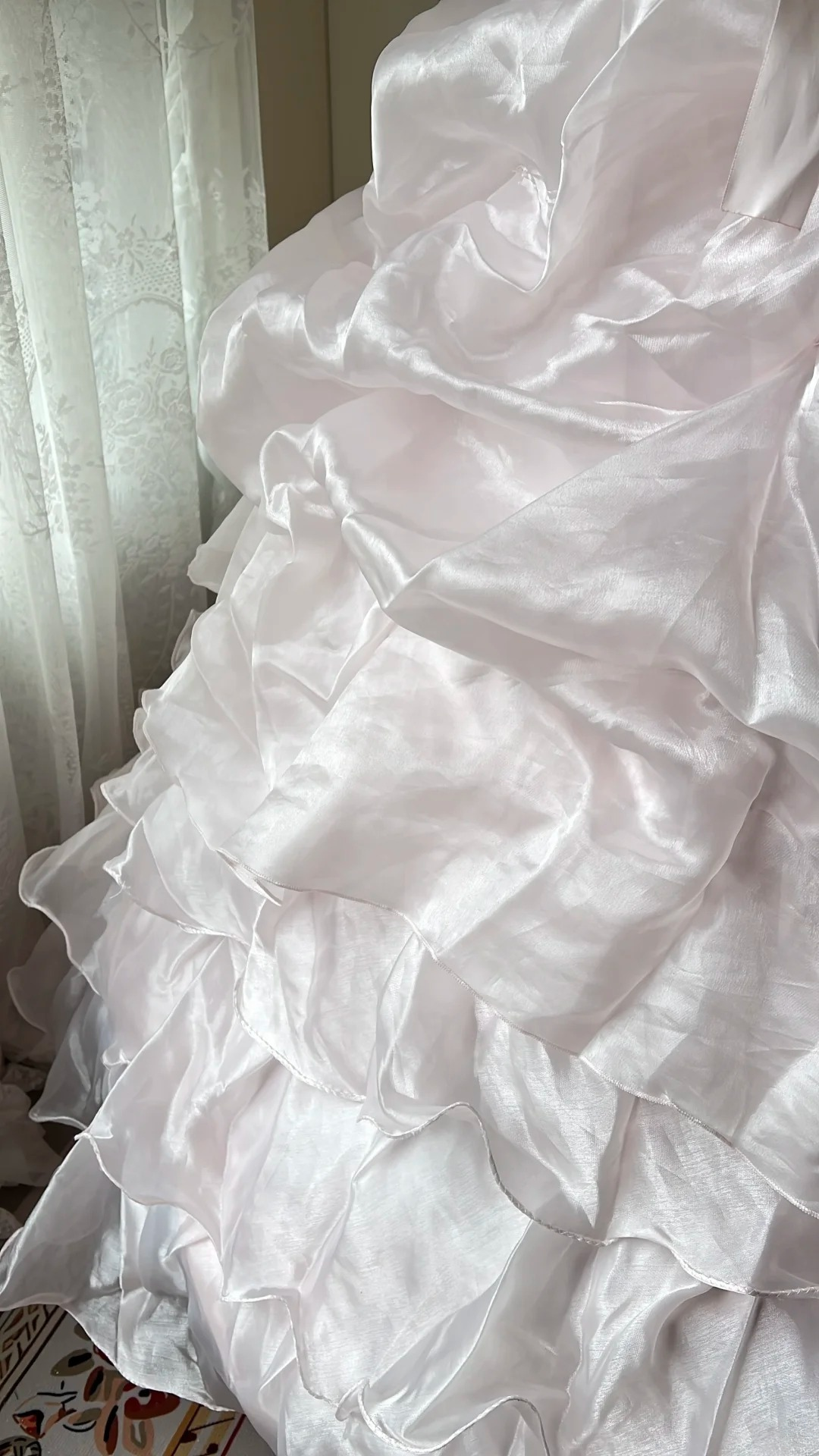 Elegant Prom Dresses Ball Gown Strapless Light Pink With Tiered Layers Long Evening Outfits RC0755
