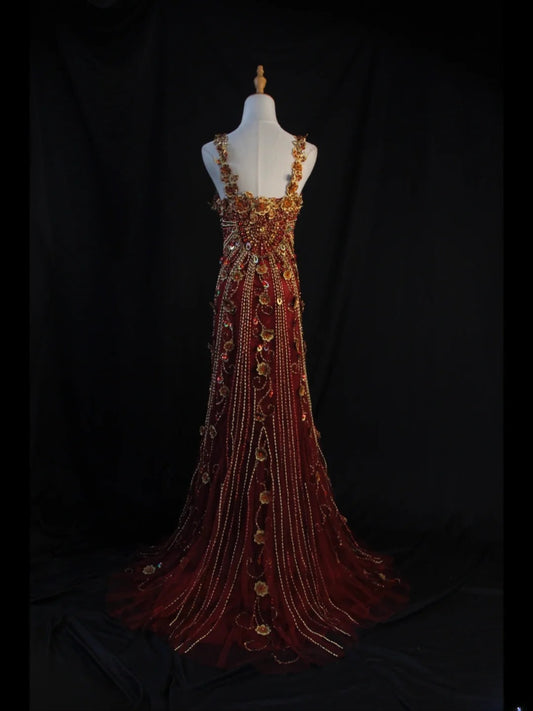 Vintage A Line Sweetheart Burgundy 80s With Beaded Appliqued Bodice Long Prom Max Dresses Inspo 18th Birthday Outfit Formal Dress For Women AS438