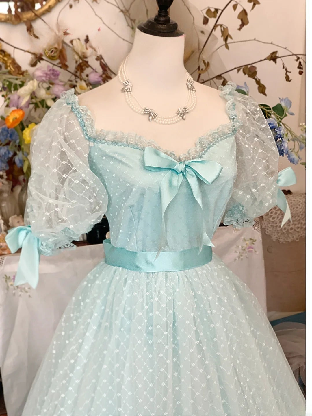 Sweet 16 Dress Ball Gown Sweetheart With Bow-knot Light Blue Vestido De 15 Sweet Sixteen Dress RB9567