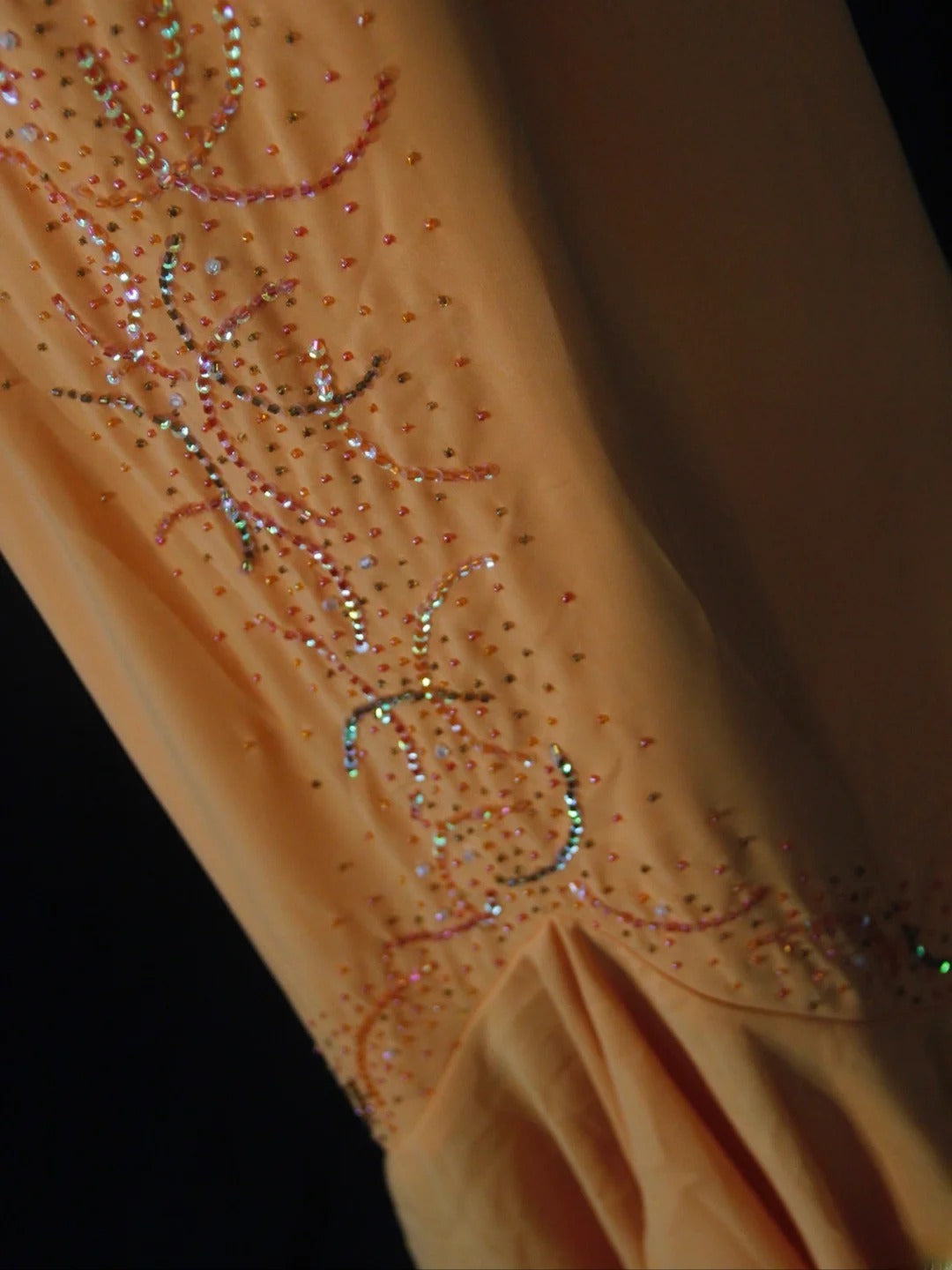Retro 80s High Low Halter Orange Chiffon With Silver Beads Prom Dresses Inspo 22th Birthday Outfit Formal Dress AS498