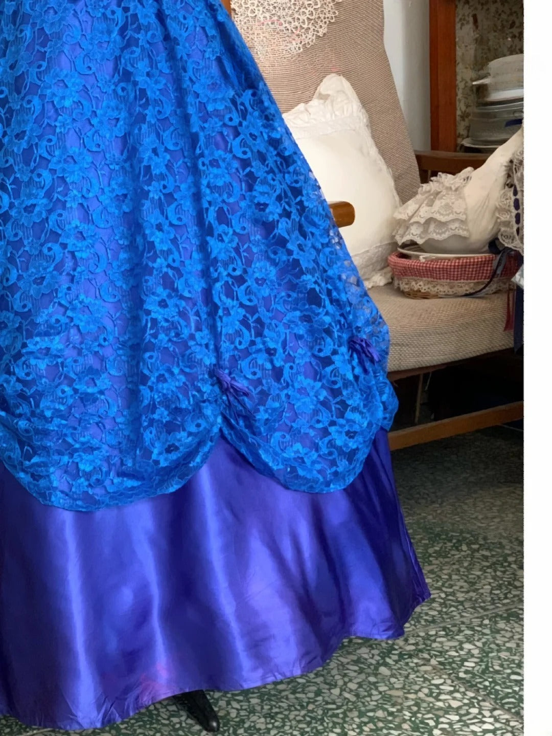 Sweet 16 Dress Ball Gown Sweetheart Royal Blue Lace With Sleeves Vestido De 15 Sweet Sixteen Dress RB9607