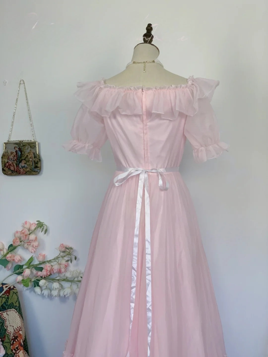 Pink Prom Dress Square Neck A Line Grad Formal Gown Long Graduation Outfits For Women RB9641