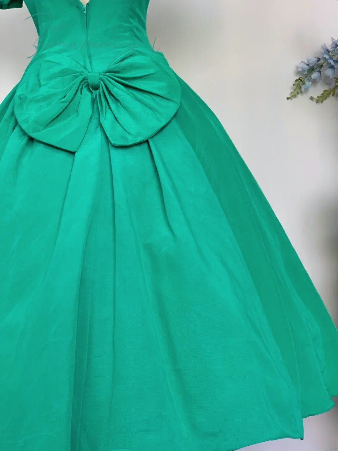 Simple Hoco Dress Ball Gown Scoop Green Knee Length Homecoming Party Dresses RB9663