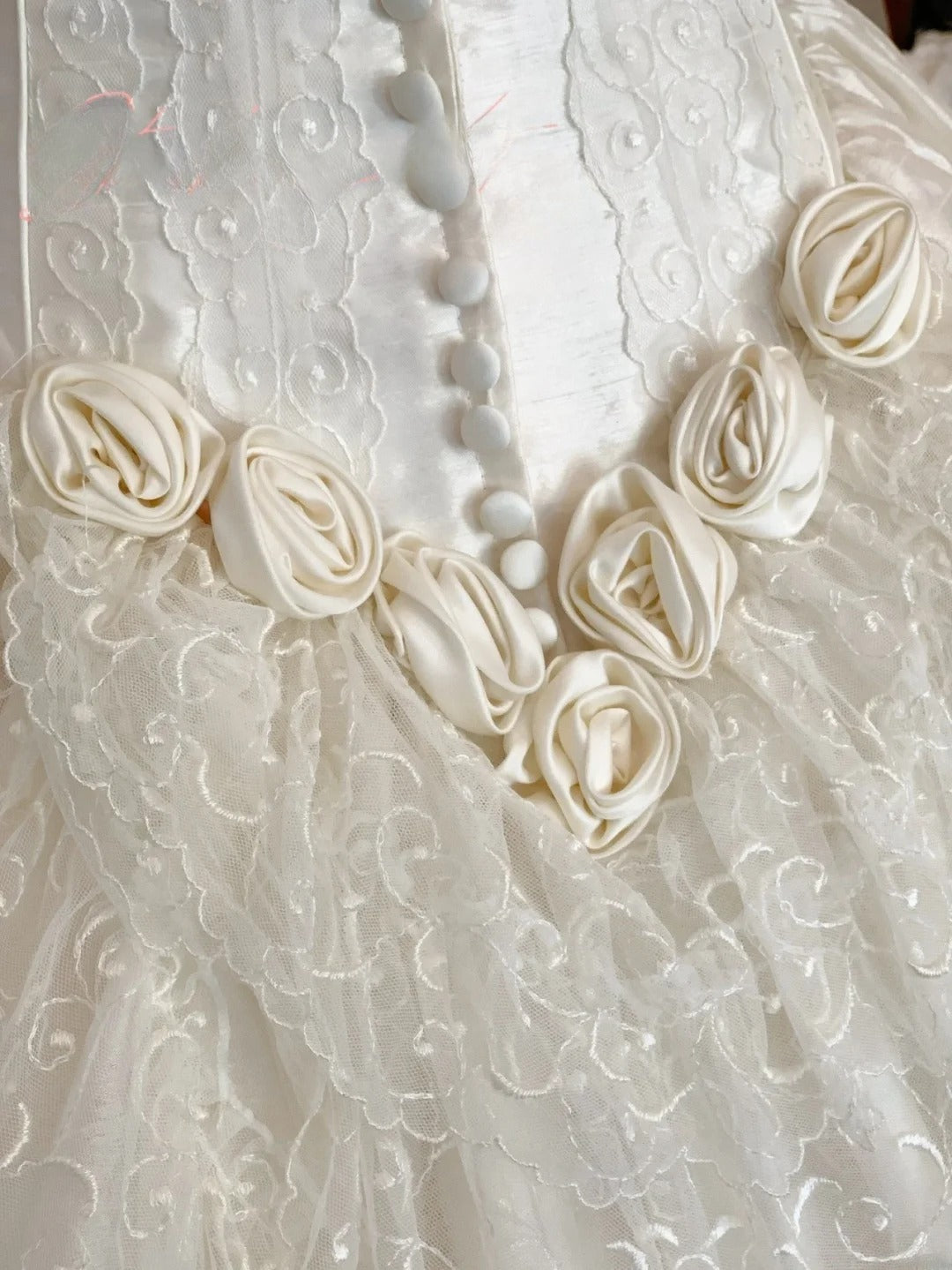 Vintage Wedding Dress Ball Gown Off Shoulder Satin With Sleeves Lace White Bridal Gown for Big Day RB9672