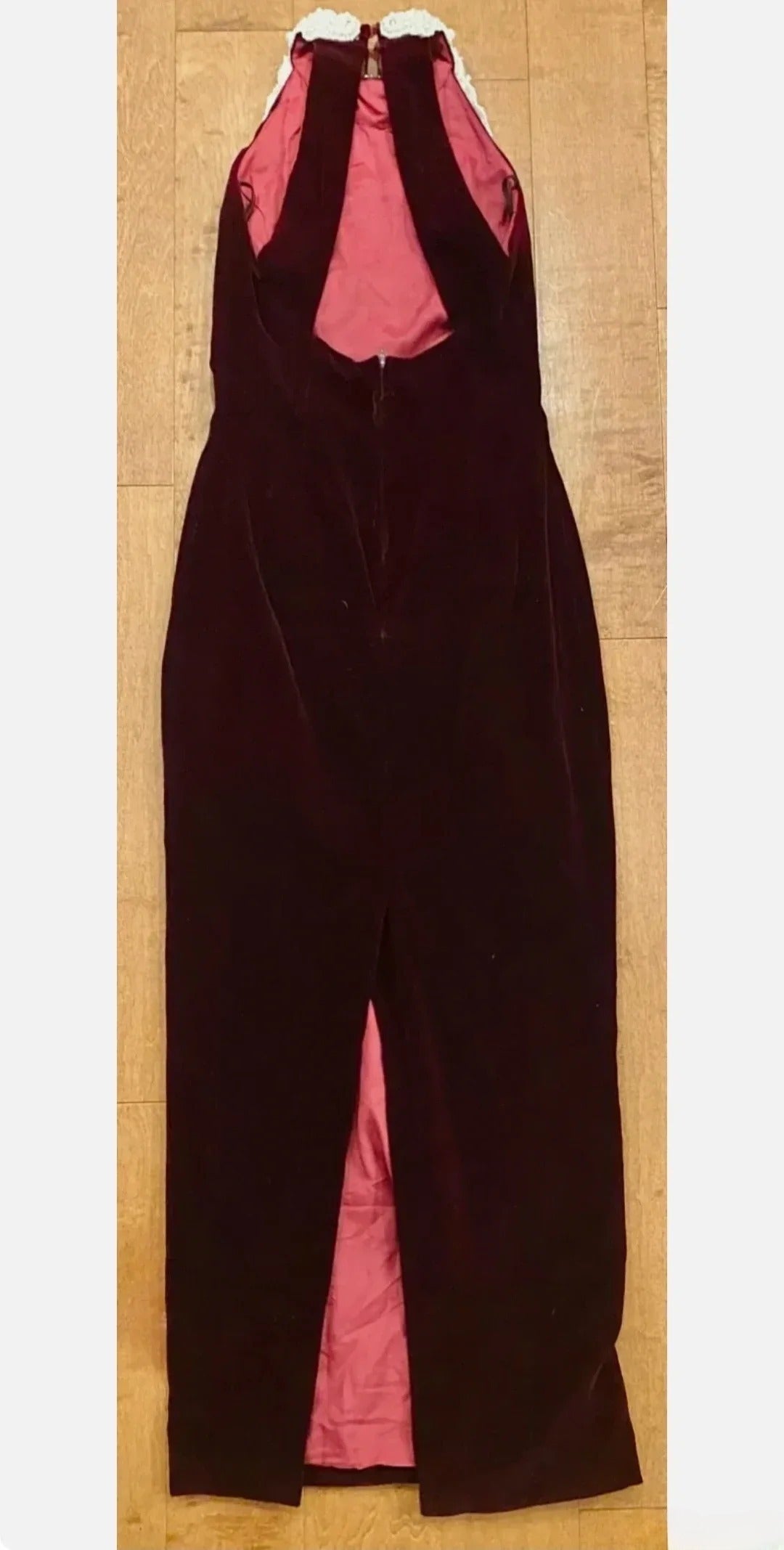 Prom Dress Sheath High Neck Burgundy Velvet Long Romantic Evening Gown for Prom RB9770