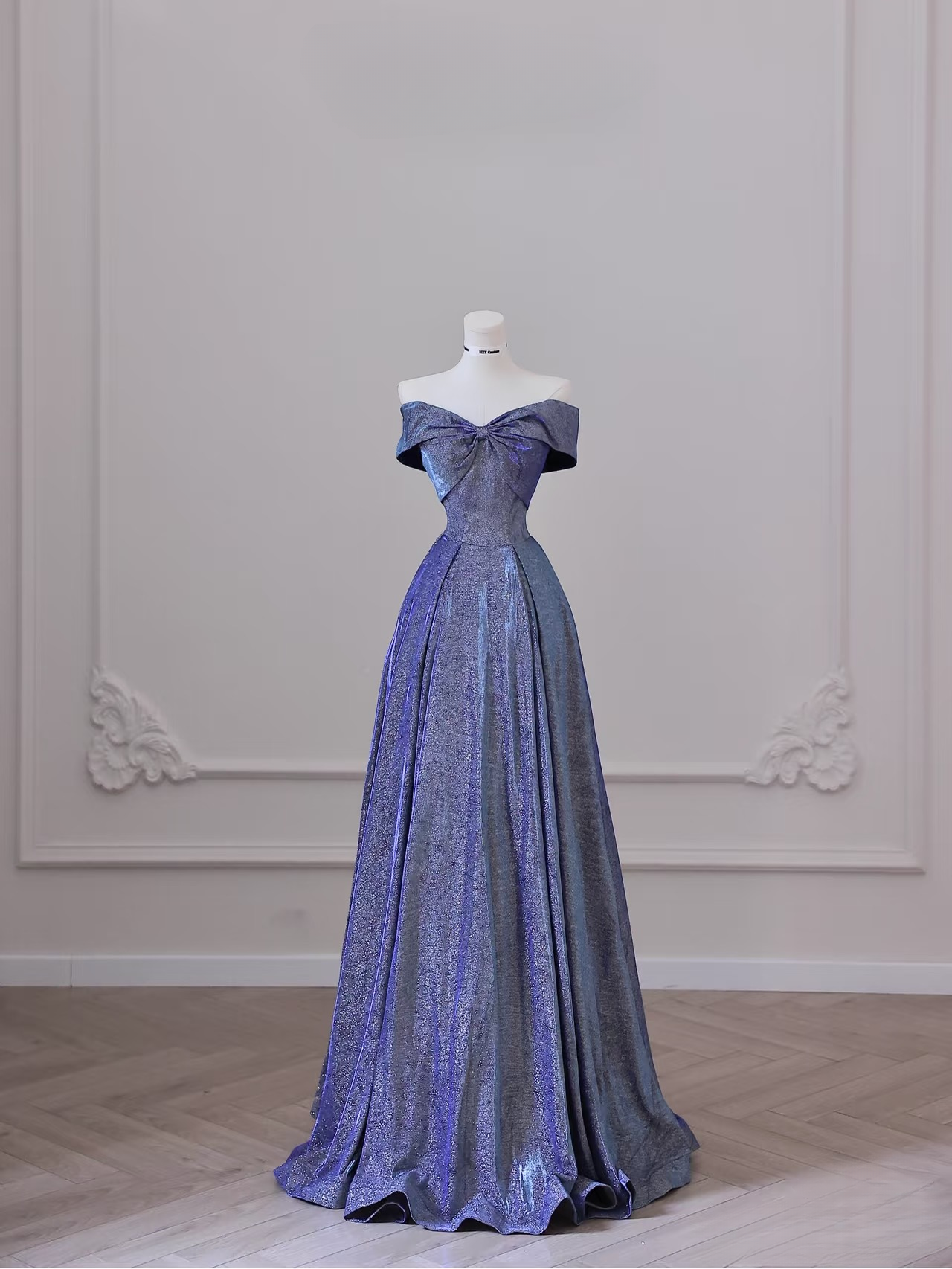 A line Off The Shoulder Sequin Grape Floor Length Stunning Prom Dresses 2026 Inspiration Prom Dress Princess Graduation Dress AU015