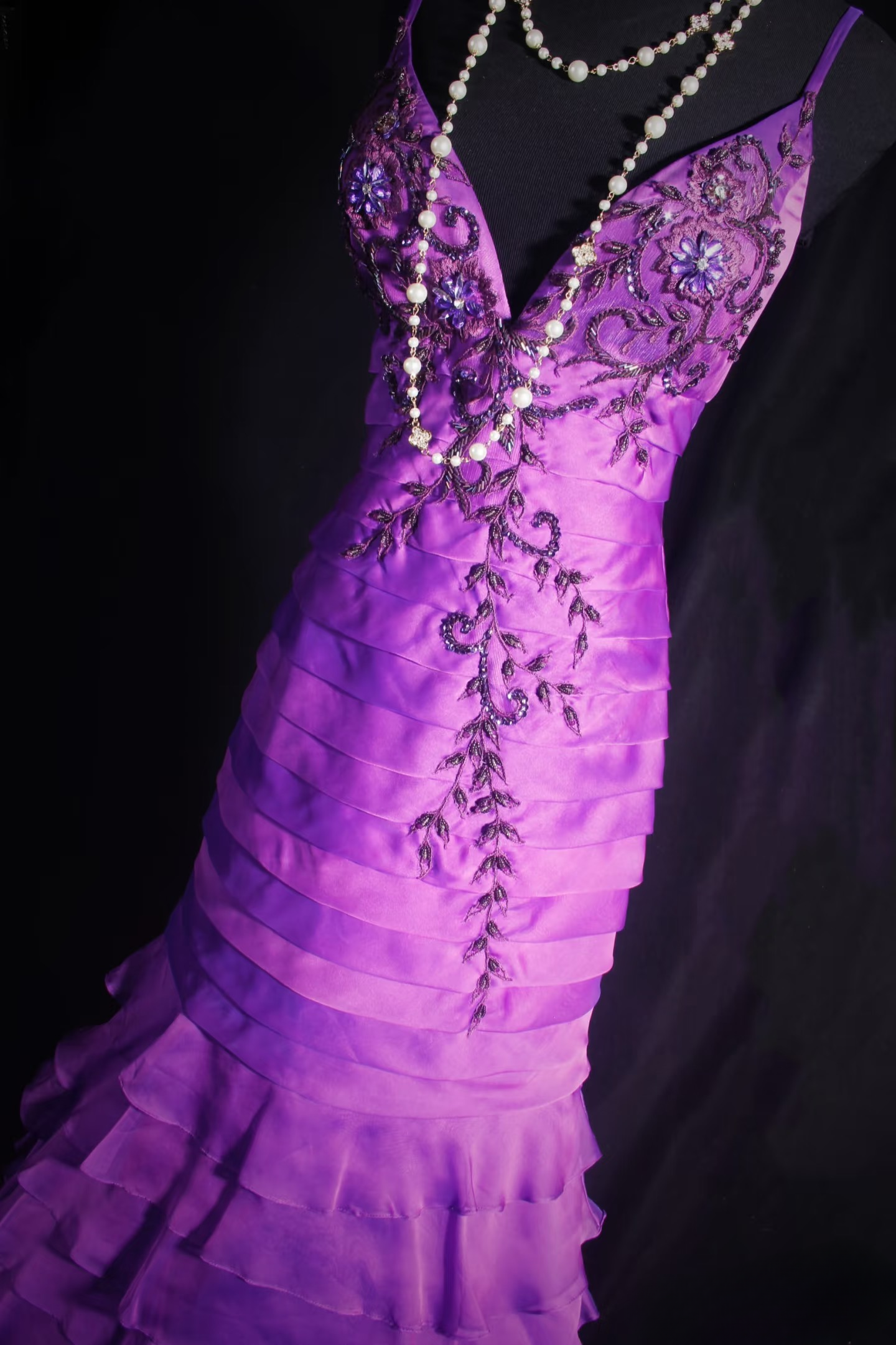 Vintage Prom Dresses 1980s Retro Classy Mermaid Spaghetti Straps Grape Chiffon Inspo Long Prom Gown AU032