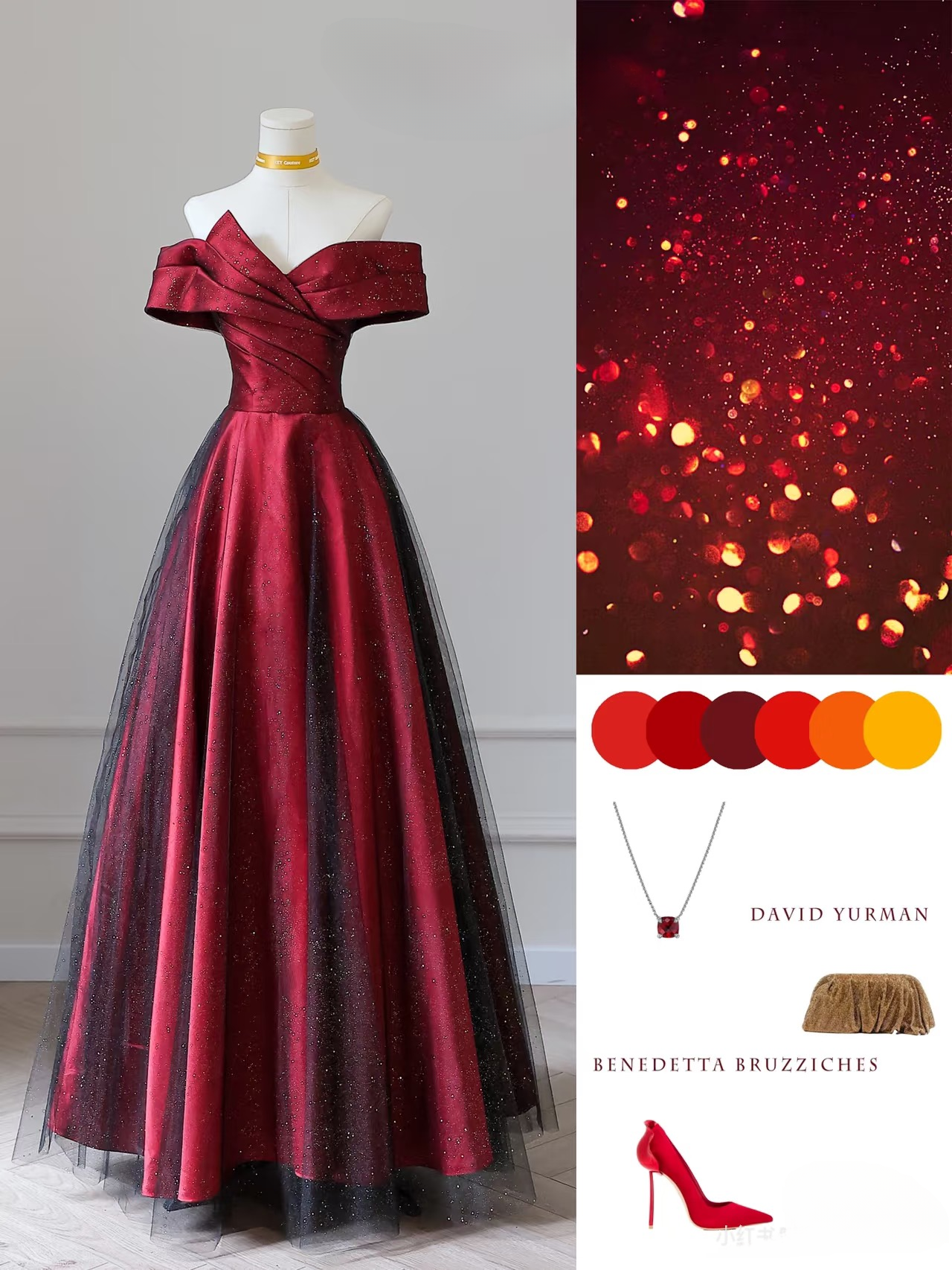 Modest Ball Gown Off The Shoulder Tulle Burgundy Stunning Prom Dresses Inspiration Prom Gowns With Sleeves Princess Formal Graduation Dress AU045