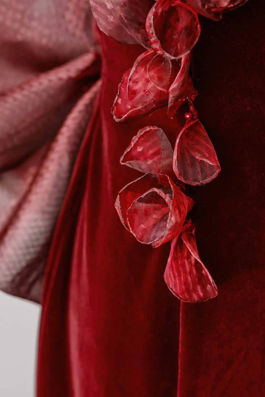 Classy Mermaid High Neck Burgundy Velvet Prom Dresses Formal Dress Birthday Outfits Prom Gown AU069